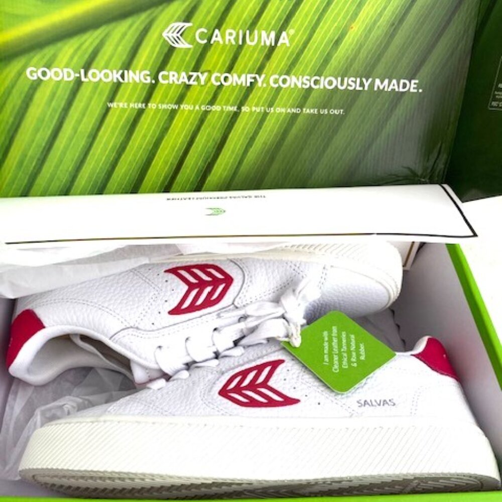 Cariuma Salvas Sneakers Womens 7.5 White Leather Low Cut - Picture 3 of 6